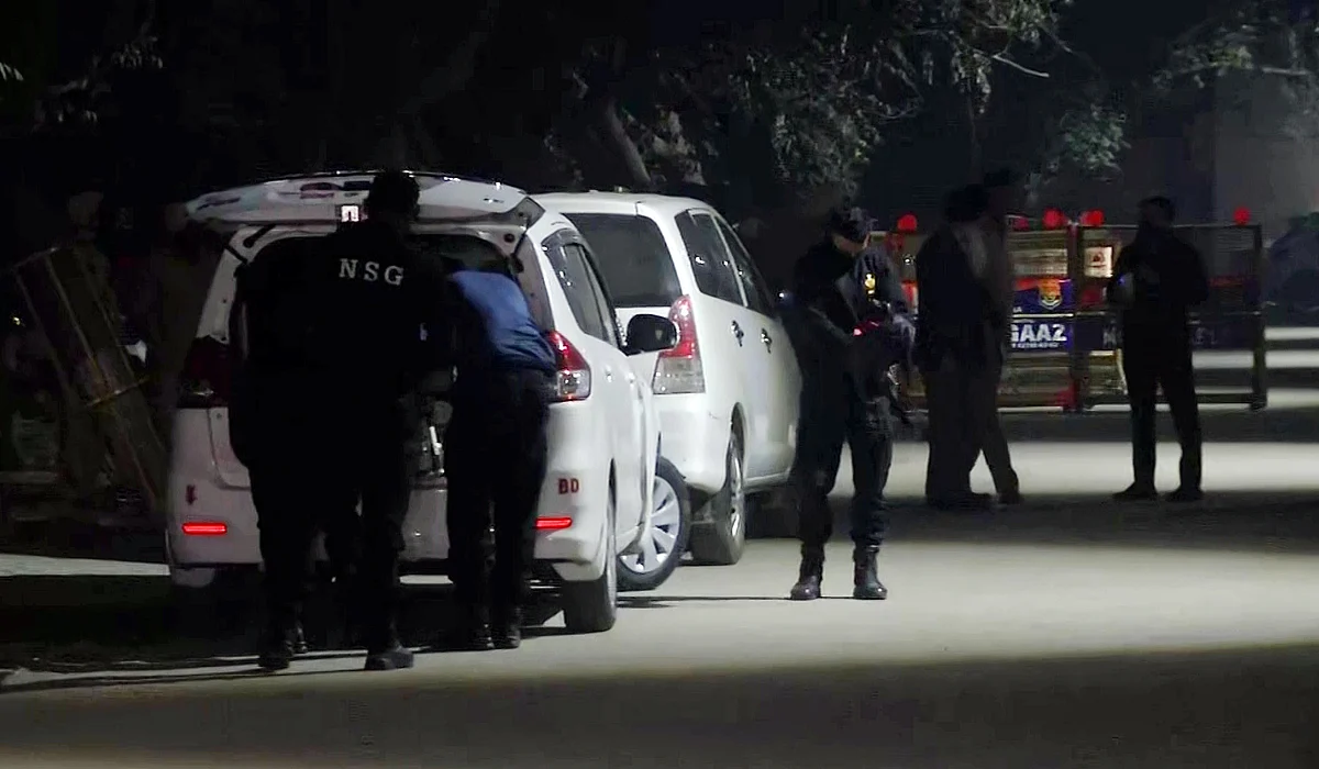 A team of National Security Guard (NSG) visits the explosion site at the Ludhiana District Court Complex to probe the matter, in Ludhiana on 23rd December 2021.