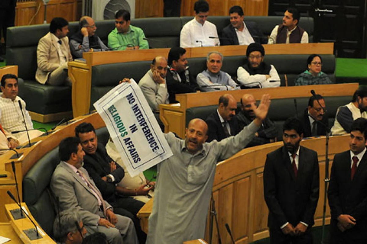NC lawmaker marshalled out as Opposition disrupts Jammu and Kashmir assembly session