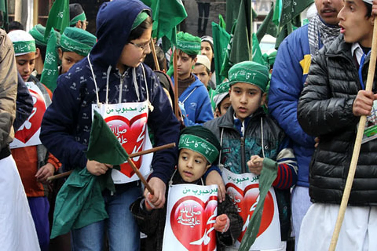 Milad processions taken out in Kashmir, markets decorated