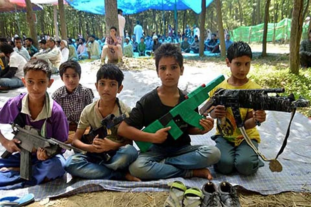 Slogans, protests are ‘new plays’ for children in Kashmir