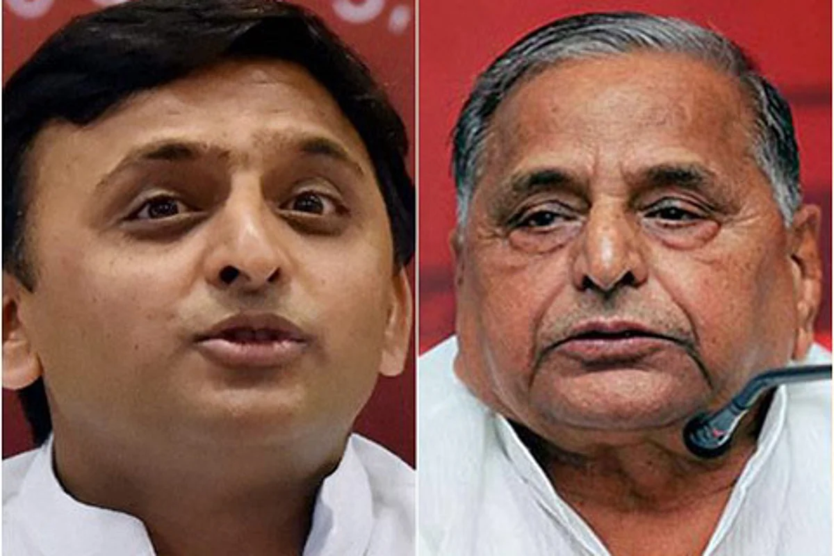 With party symbol in danger, Akhilesh and Mulayam meet