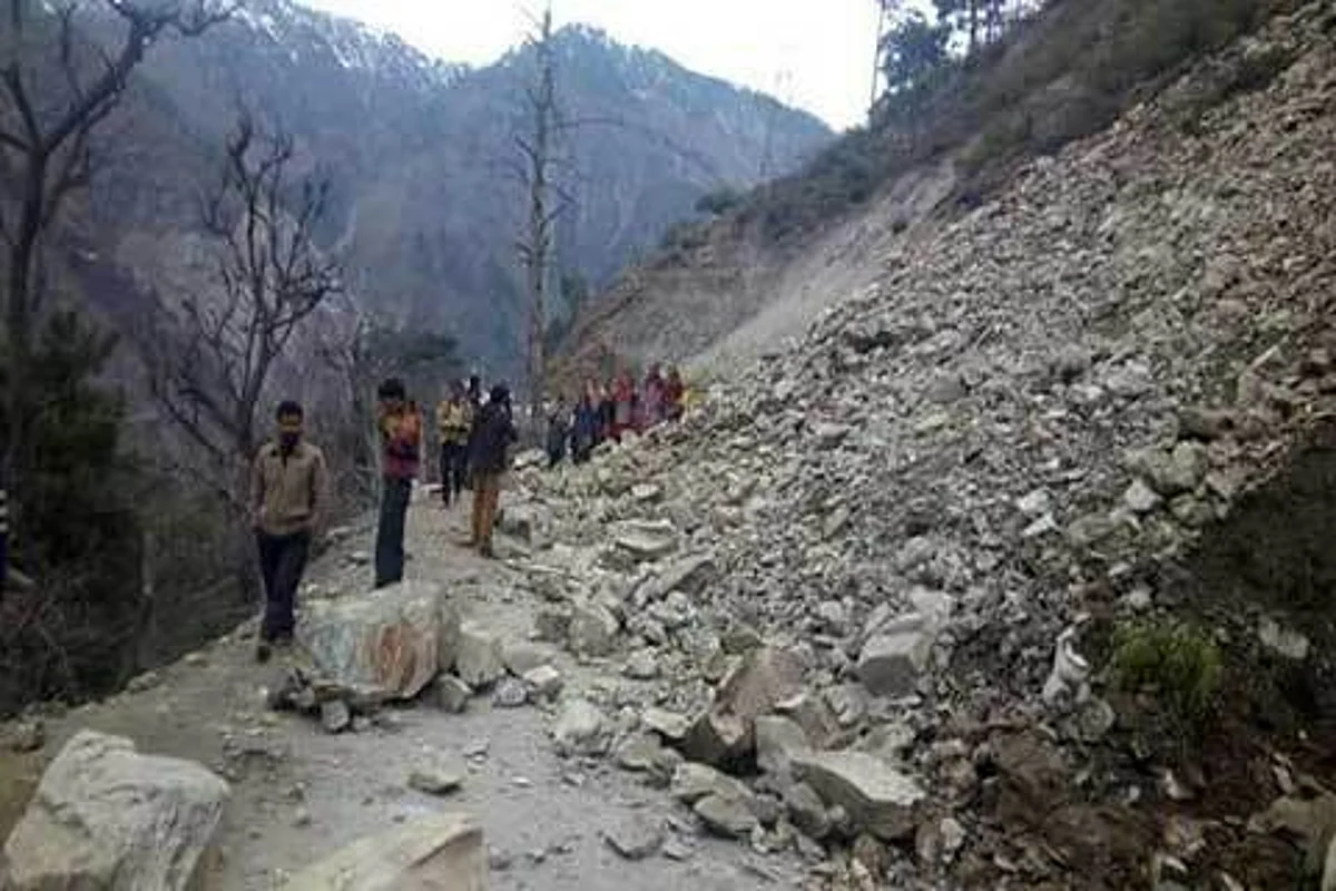 Landslides at construction site block Jammu- Srinagar highway
