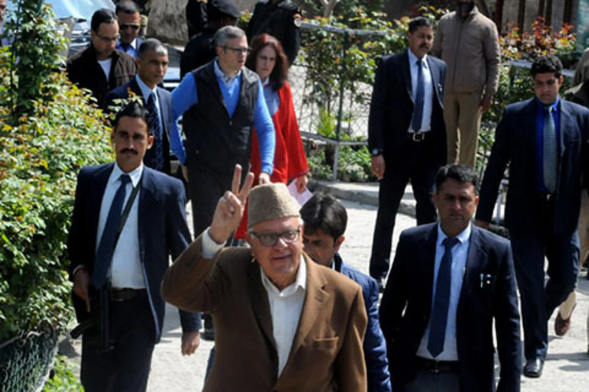 Farooq Abdullah takes oath as Member of Parliament in Kashmiri