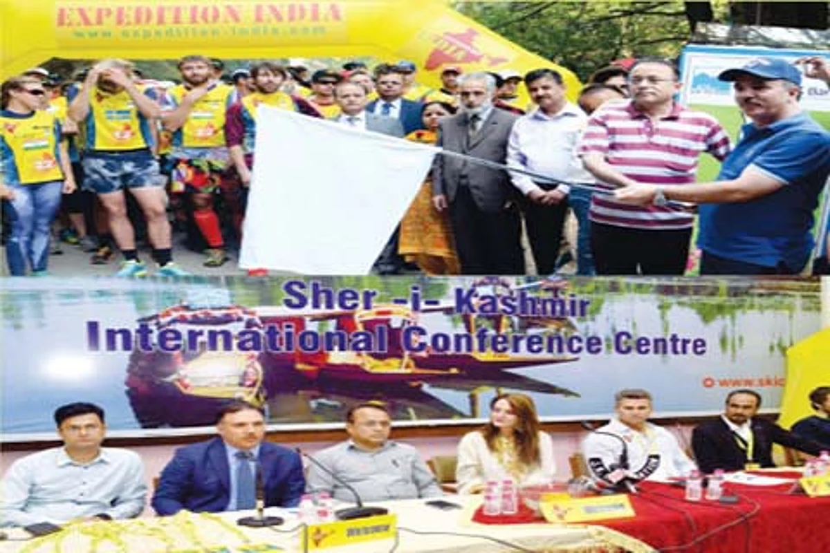 Chairman J&K Bank, Commissioner Tourism flag off Expedition India Adventure Race-2017