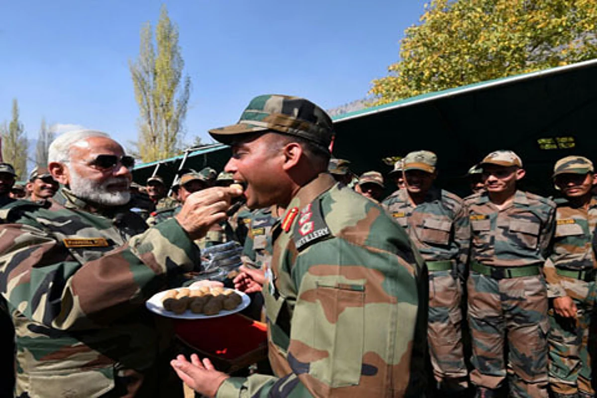 Kashmir: PM Modi celebrates Diwali with army soldiers in Gurez