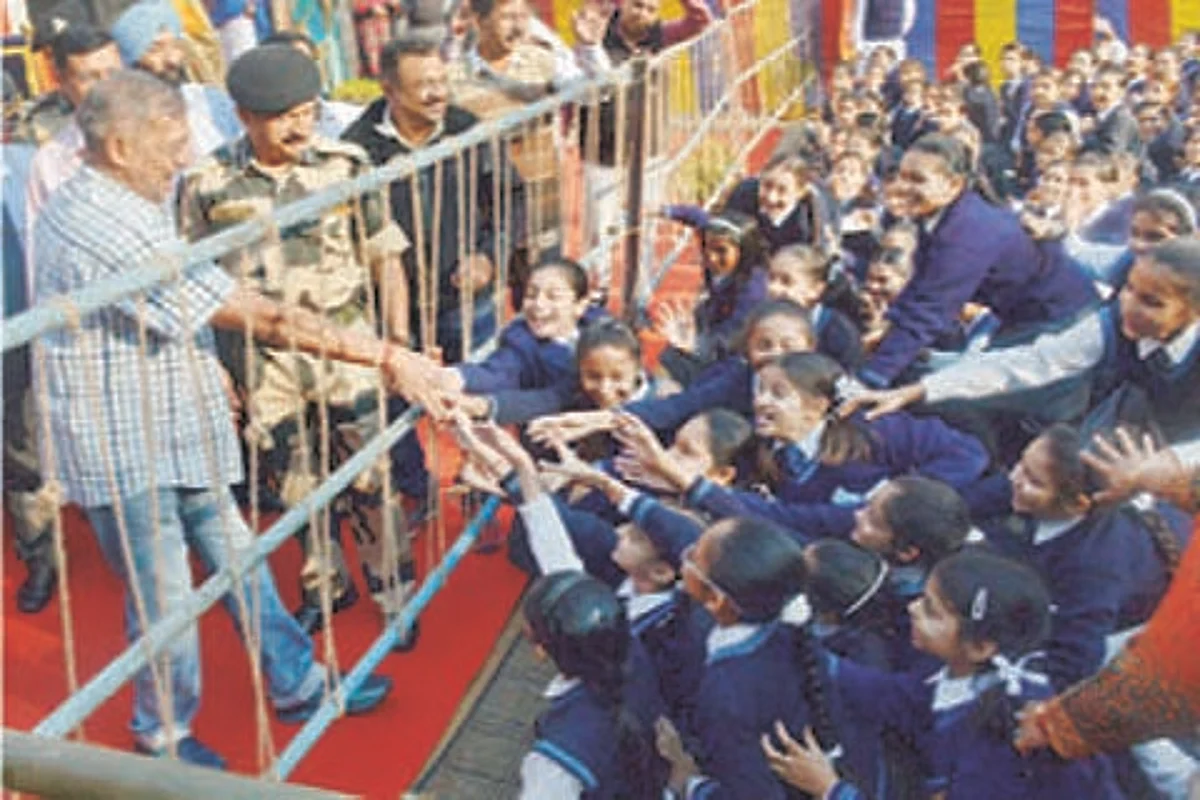 Bollywood actor Nana Patekar at BSF hqs in Jammu