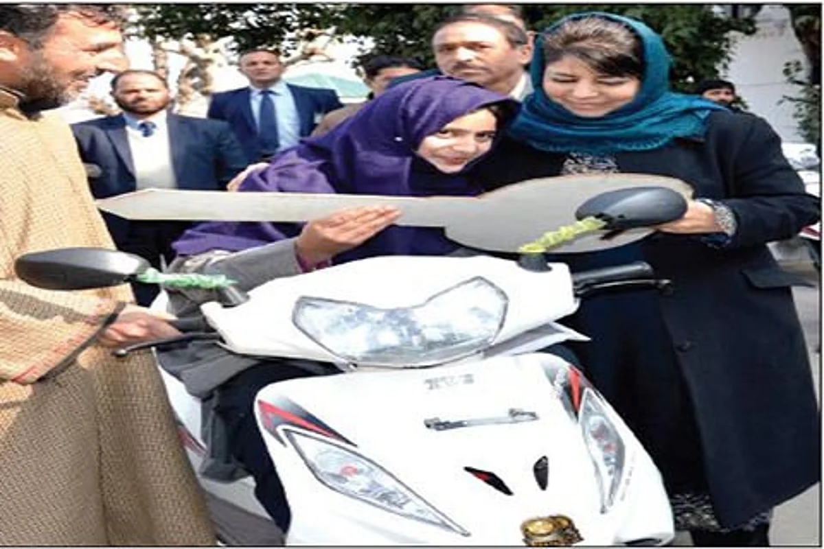 CM hands over motorized bicycles among specially abled youth