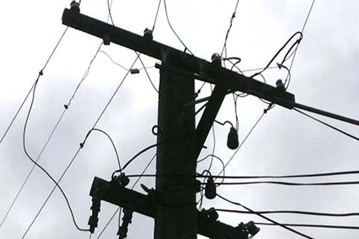 Dilapidated HT poles in Tral