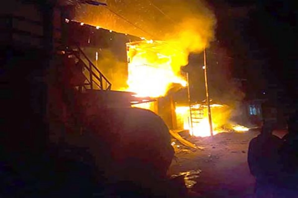 2 residential buildings, 4 shops gutted in Doda’s Kahara village
