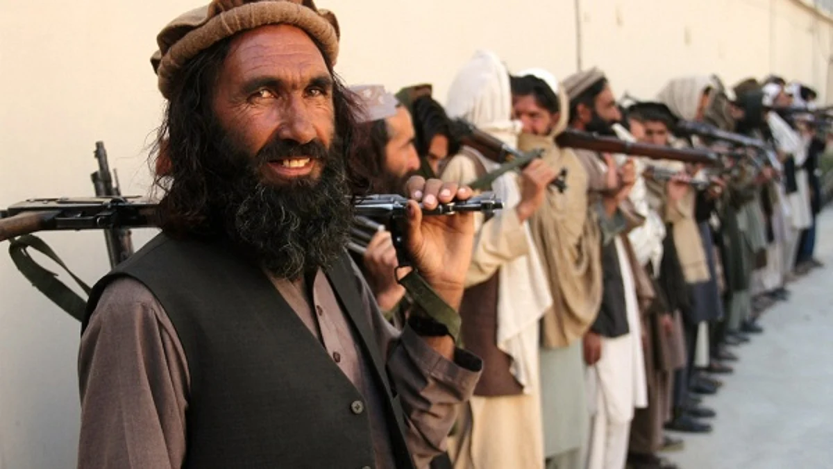 Taliban fighters in this file pic