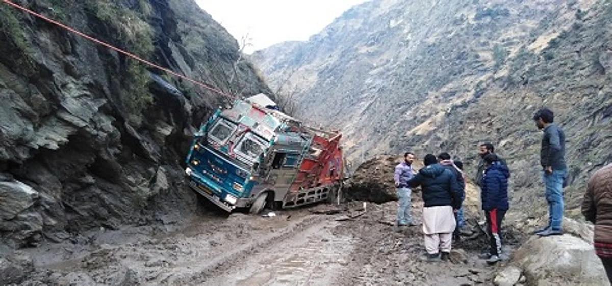 Jammu and Kashmir: Two dead after massive landslide buries truck in Doda