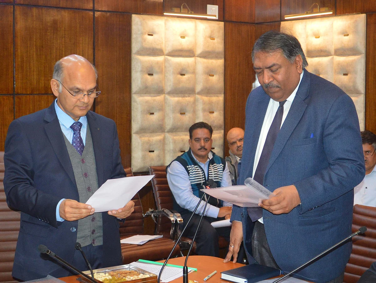 Advisor Sharma administers oath to chairman JKSERC