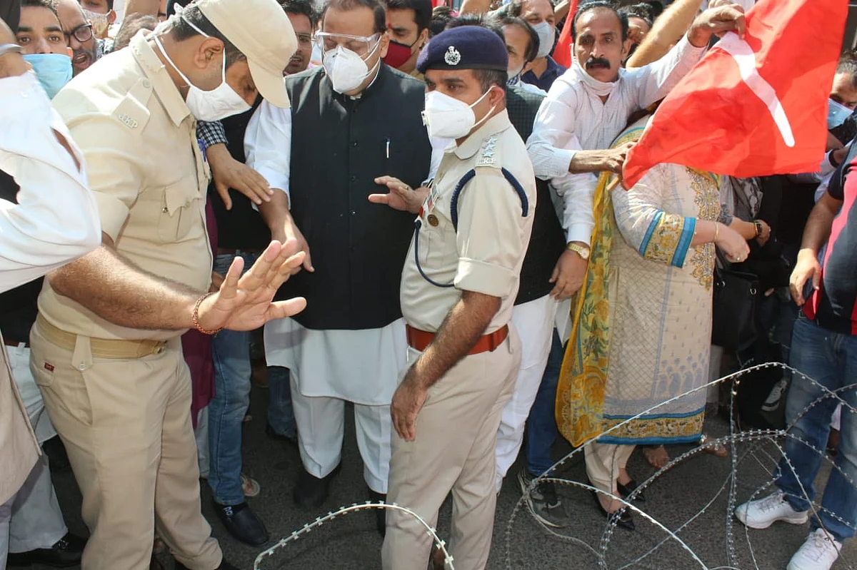 NC protests against new land laws in Jammu