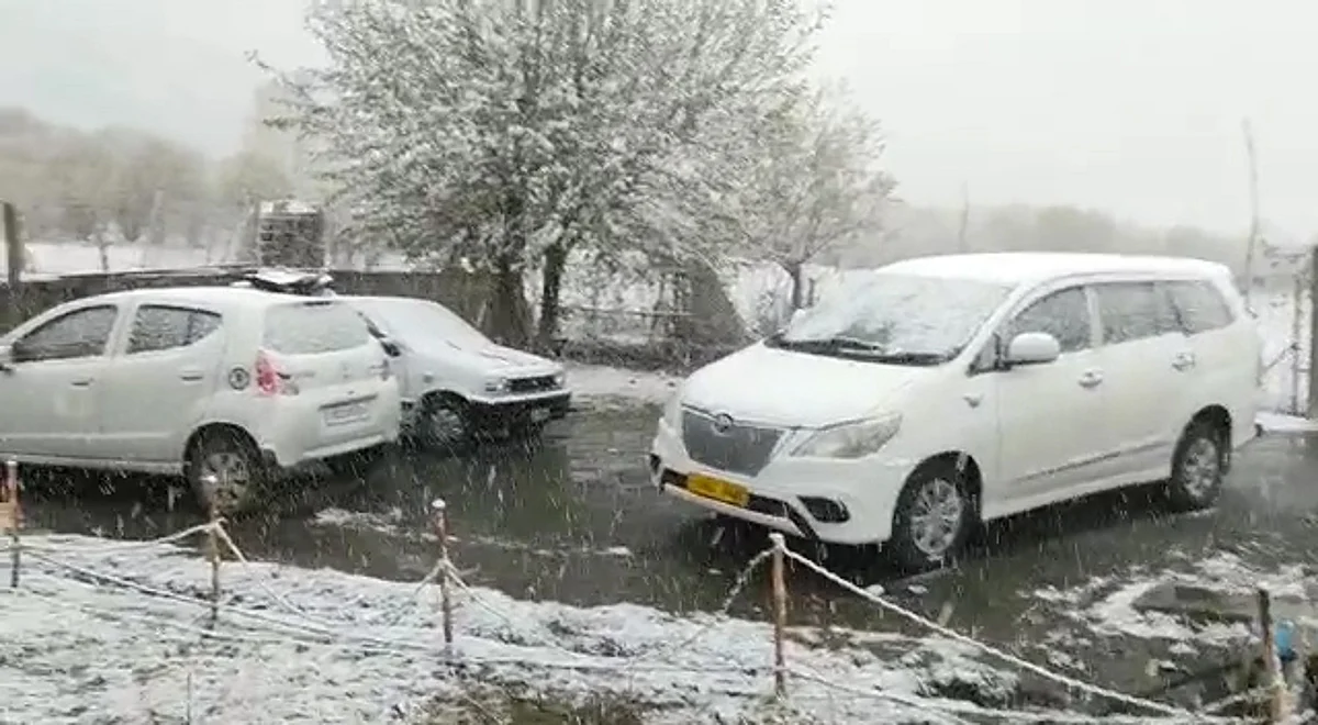 Drass, adjoining areas experience season’s first snowfall