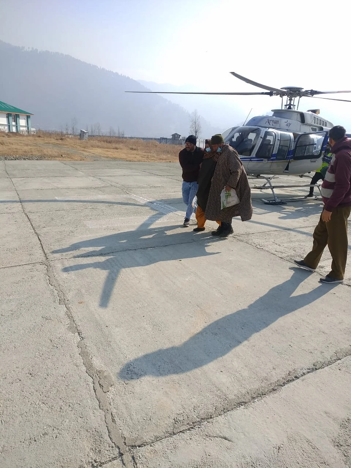The district administration received an SOS from the family for the evacuation of the patient who was in advance stage of pregnancy and developed some complications.