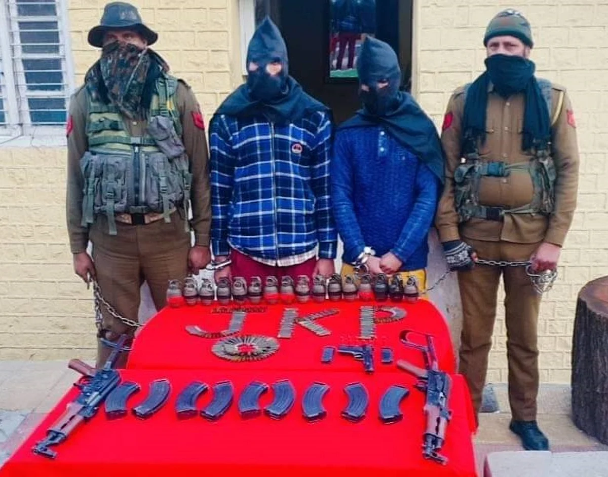 Two Kashmir-based militant operatives held in Ramban with weapons dropped at border by drone: Police