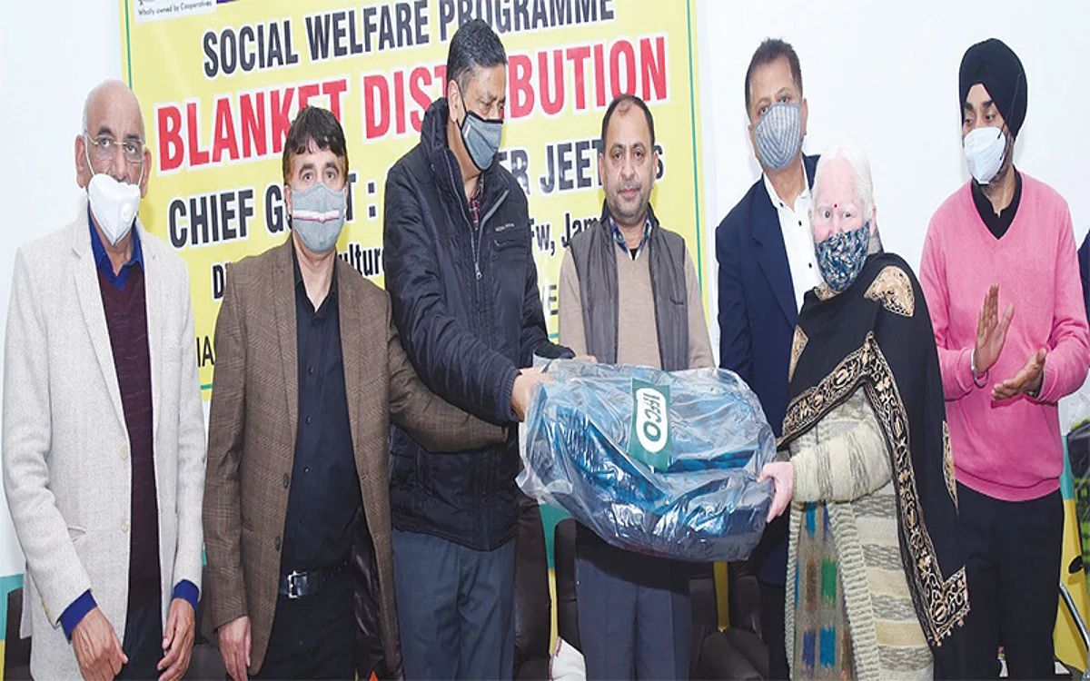 Blanket distribution camp held at Krishi Bhawan