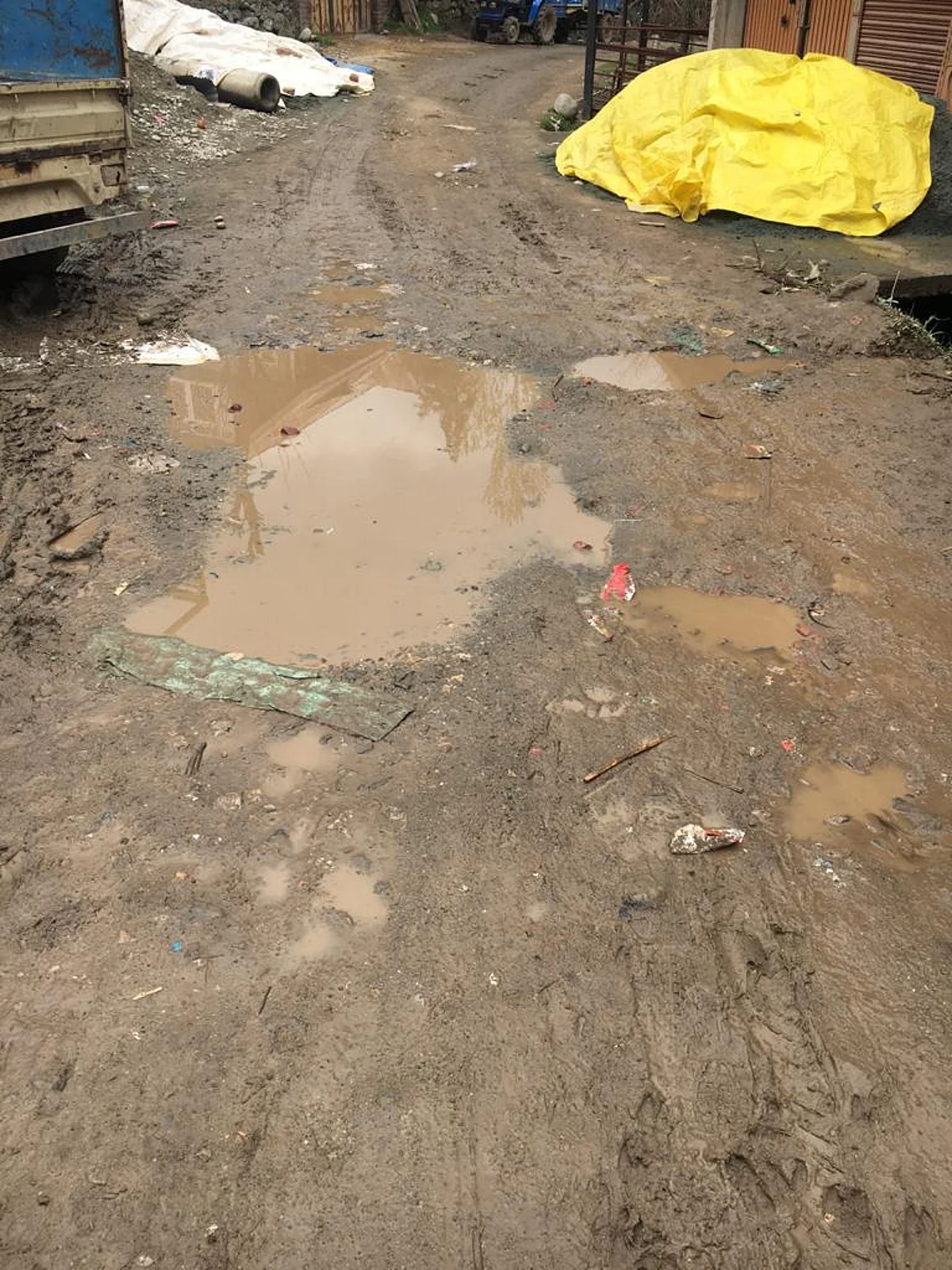 Dilapidated condition of road irks Shopian villagers