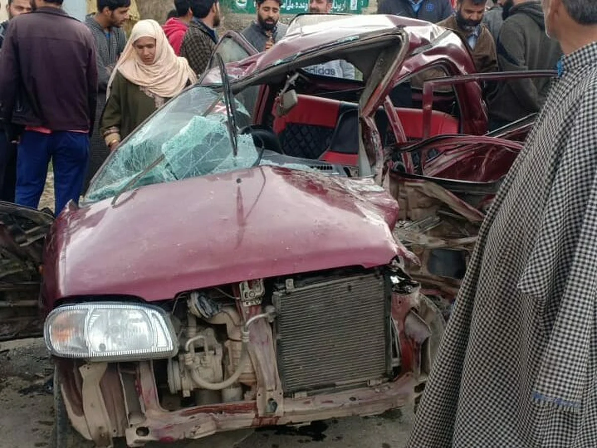 In one of the accidents, a car with at least six travelers on board hit a divider leading to the death of one of the them, a resident of Wagad, Tral.