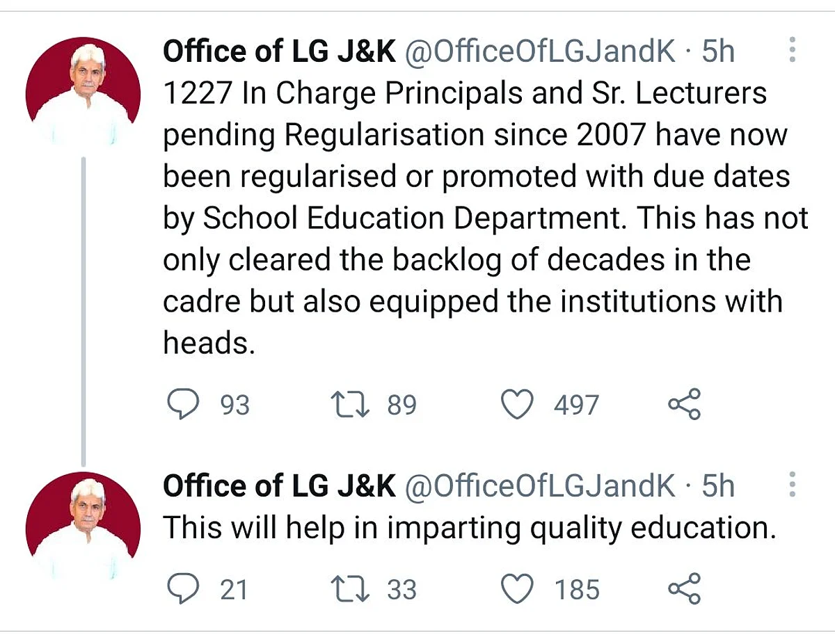 1227 in-charge Principals, senior Lecturers regularised