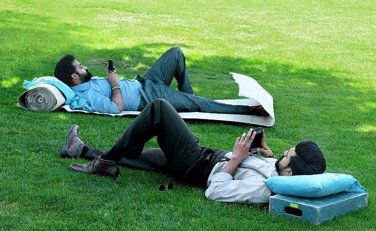 Jr NTR and Ram Charan chillax between shots on 'RRR' shoot
