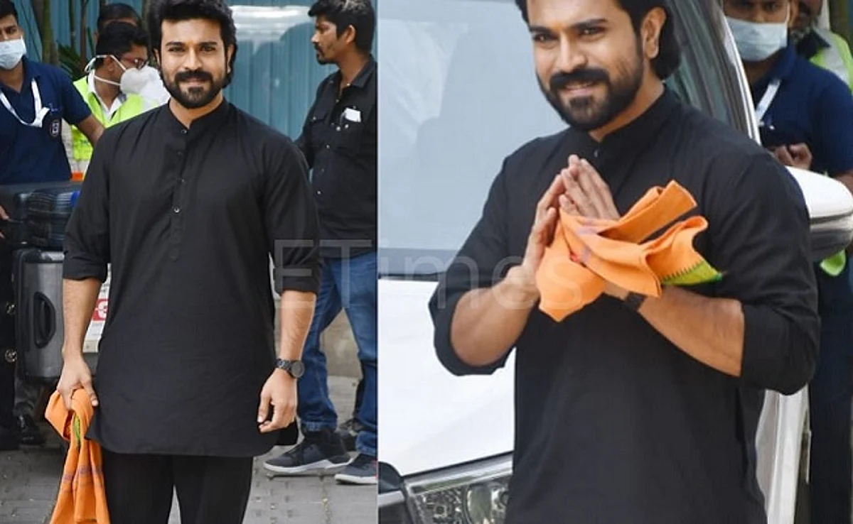 Why Ram Charan walked barefoot in black attire in Mumbai