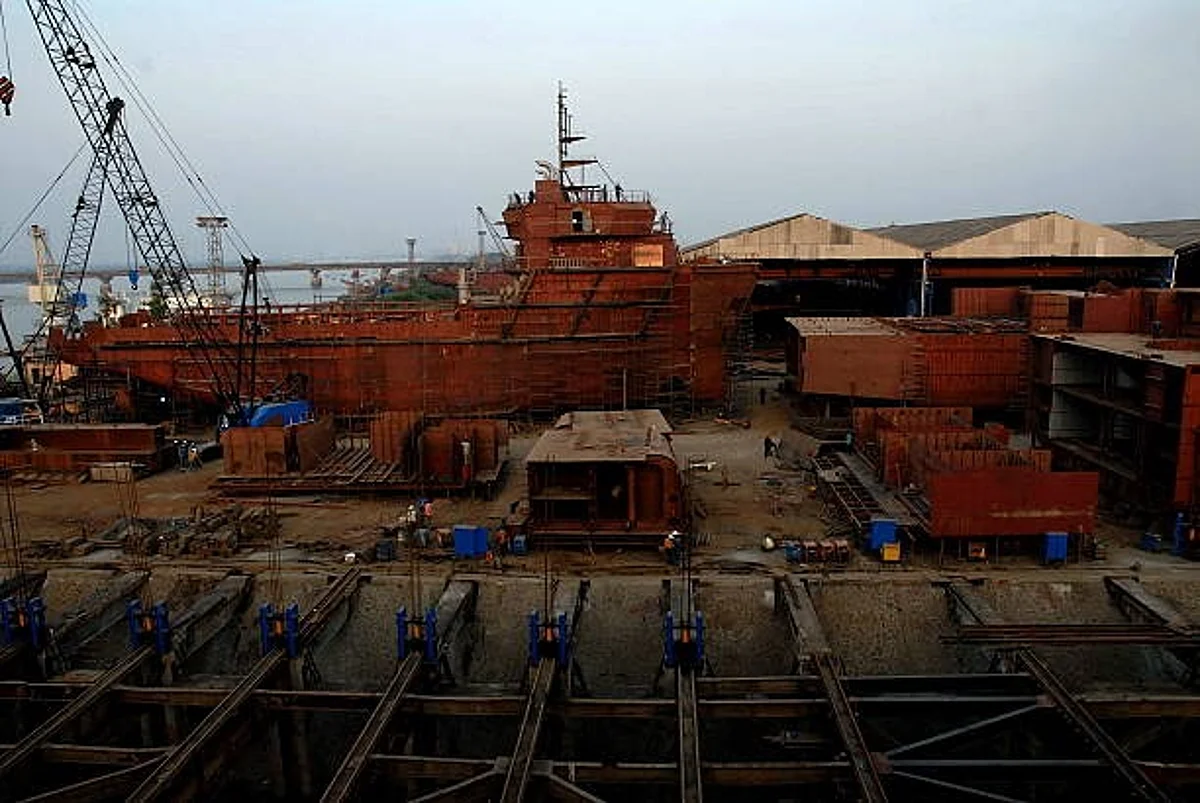 SURAT, INDIA: Generic images of ABG Shipyard facility in Surat, India. (Photo by Ashesh Shah/Mint via Getty Images)