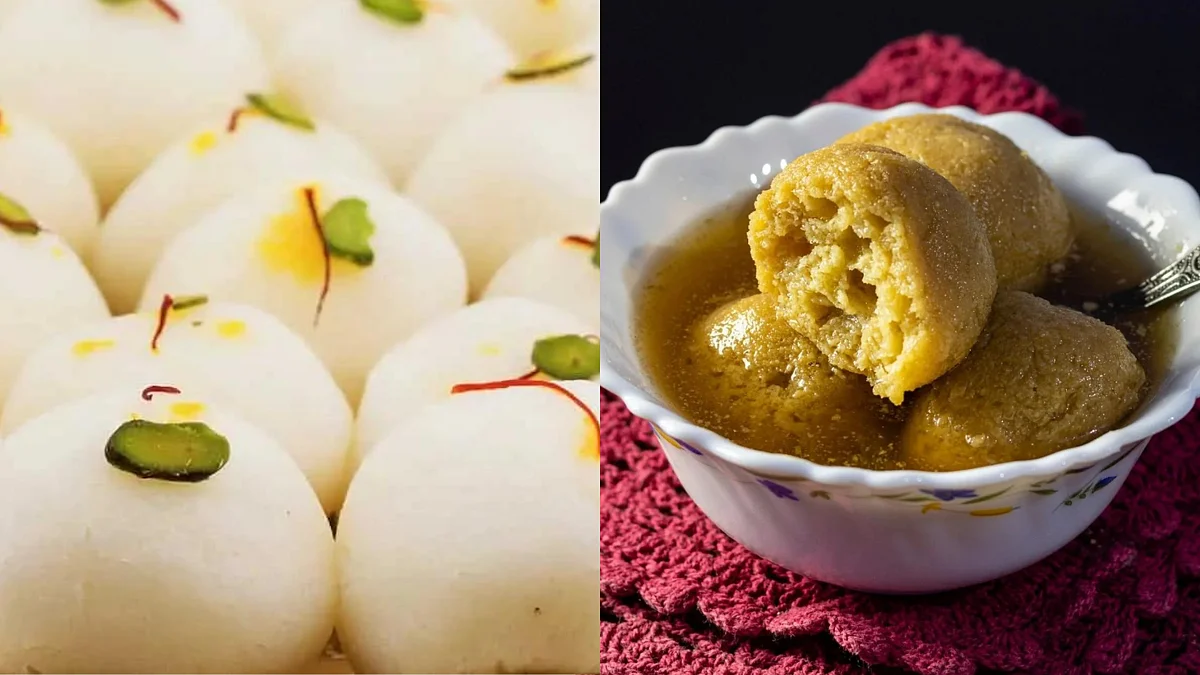 L: Rasgulla R: Nolen gurer roshogolla