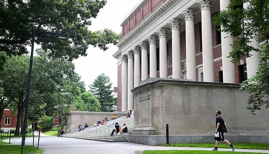 A view of Harvard Yard in Harvard University. Indian students opt to study abroad due to the quality of education, higher acceptance rates and because most Indian colleges follow outdated syllabi and lack quality faculty.