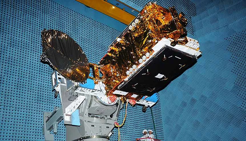 India's telecommunication satellite GSAT undergoing test at ISRO. As application of satellite-based navigation systems become the norm in everyday civilian life, there is a massive unaddressed market for space-based applications in India.