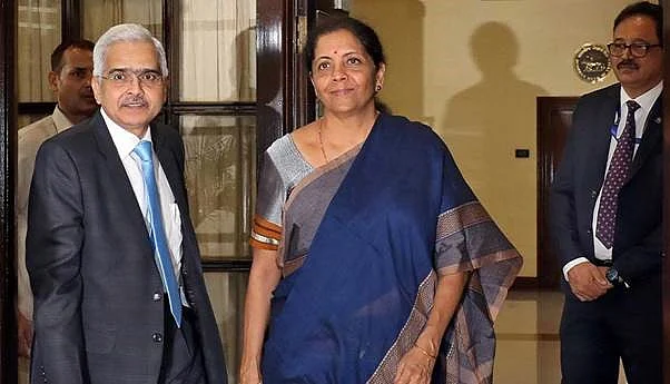 Indian Finance Minister Nirmala Sitharaman with Reserve Bank of India (RBI) Governor Shaktikanta Das. Though DBS will get a 51 per cent stake in LVB, it is expected that the RBI will direct it to reduce its stake to 15 per cent in phases as per existing laws.