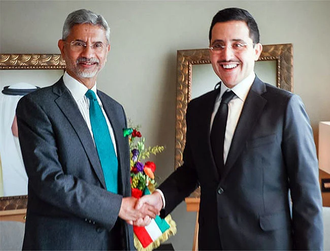 India's external affairs minister Dr. S Jaishankar with his Kuwaiti counterpart Sheikh Dr. Ahmed Nasser Al-Mohammad Al-Sabah. The two countries are coming closer than ever before and India's energy needs are at the cornerstone of this relationship.