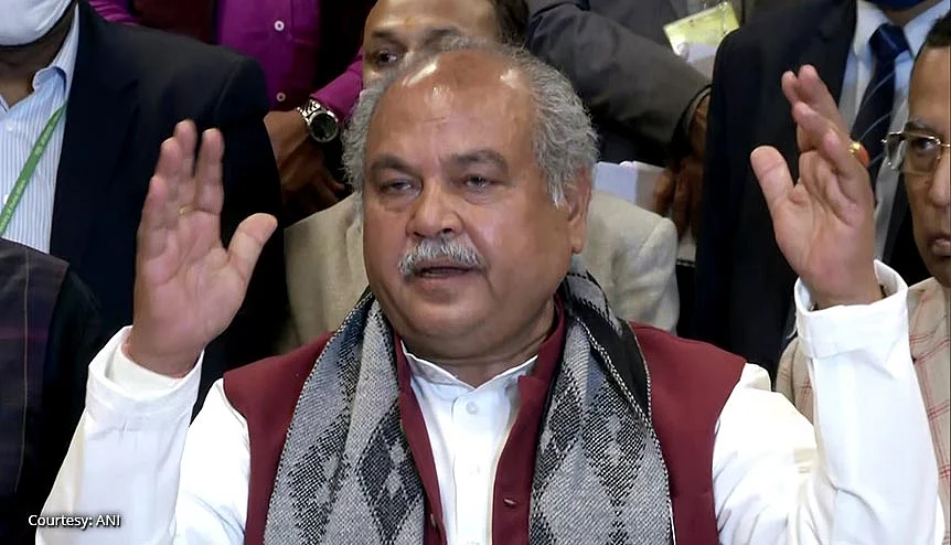 Union Agriculture Minister Narendra Singh Tomar after the 11th round of meeting with the representatives of the agitating farmers’ unions at Vigyan Bhavan. The government is showing benevolence towards the strking farming unions who are being misled by petty schemes and agendas.
