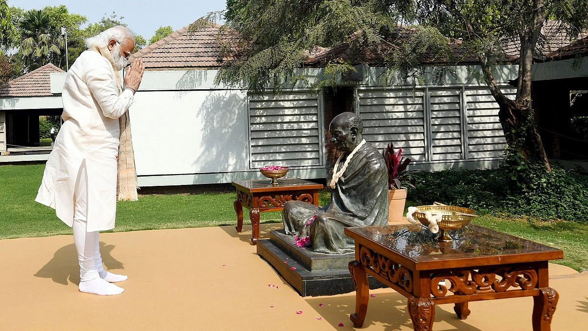 PM Narendra Modi will flag off a Freedom March from Sabarmati Ashram in Ahmedabad, and inaugurate curtain-raiser activities of the ‘Azadi Ka Amrut Mahotsav.’