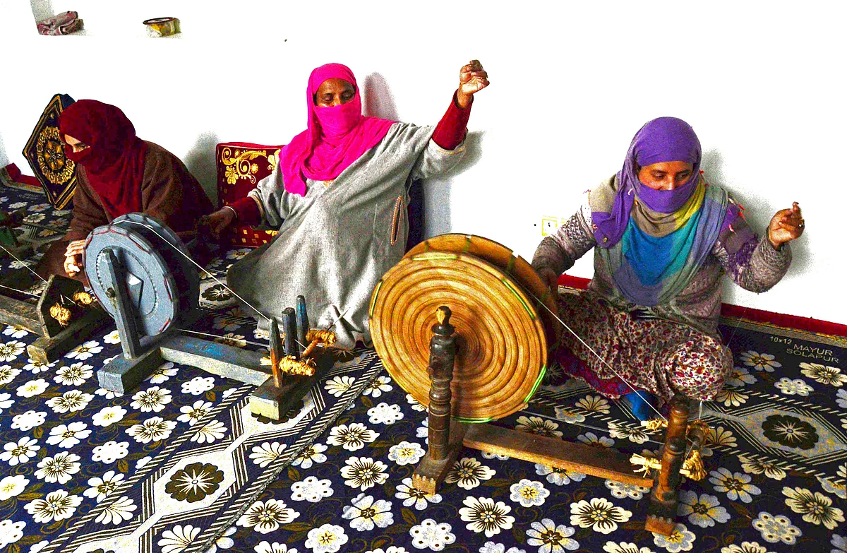 Women spinners make textiles using the spindle. At present for every 100 entrepreneurs in India, only 7 are women.