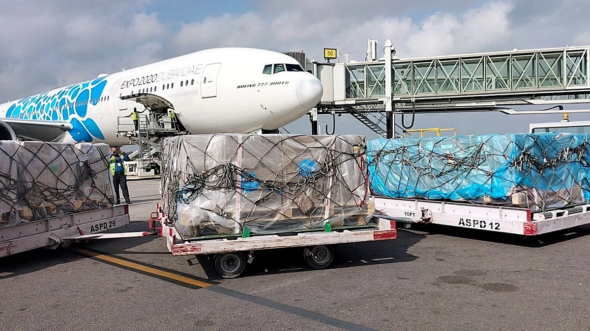 A shipment of Russian manufactured Sputnik V vaccines arrives in India. The US had only proposed for a waiver on vaccine IP rights and did not seek consideration for other products.