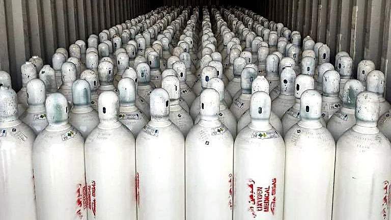 Oxygen cylinders imported from the UAE land in India. Robust India-UAE trade valued at $ 180 million per annum in the 1970s, is today pegged $59 billion.