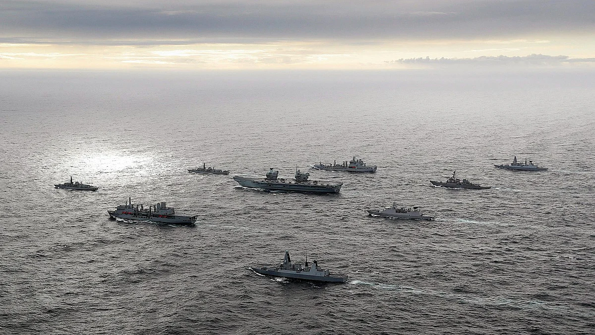 A fleet of naval ships, UK Carrier Strike Group 2021, led by HMS Queen Elizabeth sailed into the Indian Ocean headed for India where it will meet with ships from the Indian Navy to conduct routine maritime exercises.
