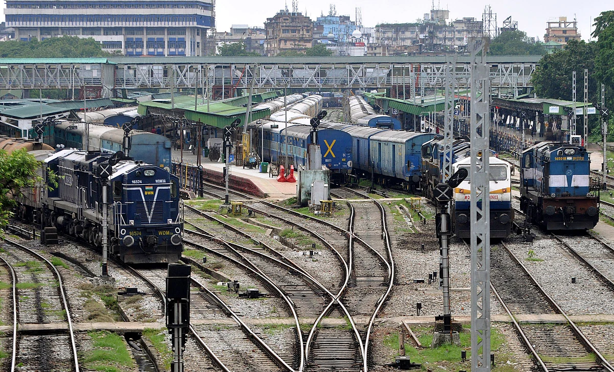 Trains parked at the Guwahati railway station during lockdown. India aims to ramp up its national infrastructure pipeline, with special focus on roads and railways.