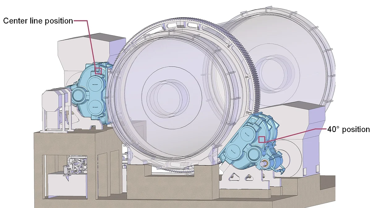 The separated foundation frame and the symmetrical casing support the high flexibility of the MAAG LGDX Gear Unit.
