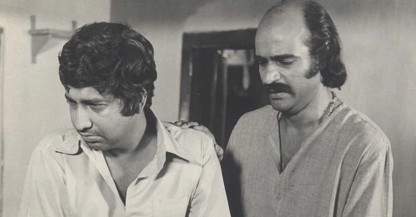 Nedumudi Venu in movie Rachana with Bharath Gopi