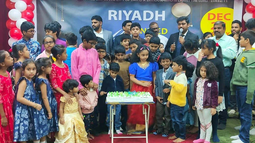Children are excited at Christmas in Riyadh