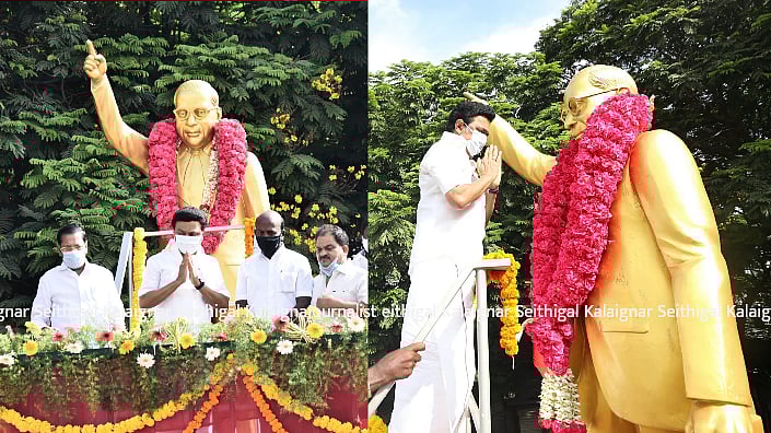 “அம்பேத்கர் வழி நின்று சுதந்திரமான சிந்தனை கொண்ட மனித சமுதாயம் அமைக்க உறுதி ஏற்போம்” : மு.க.ஸ்டாலின் !