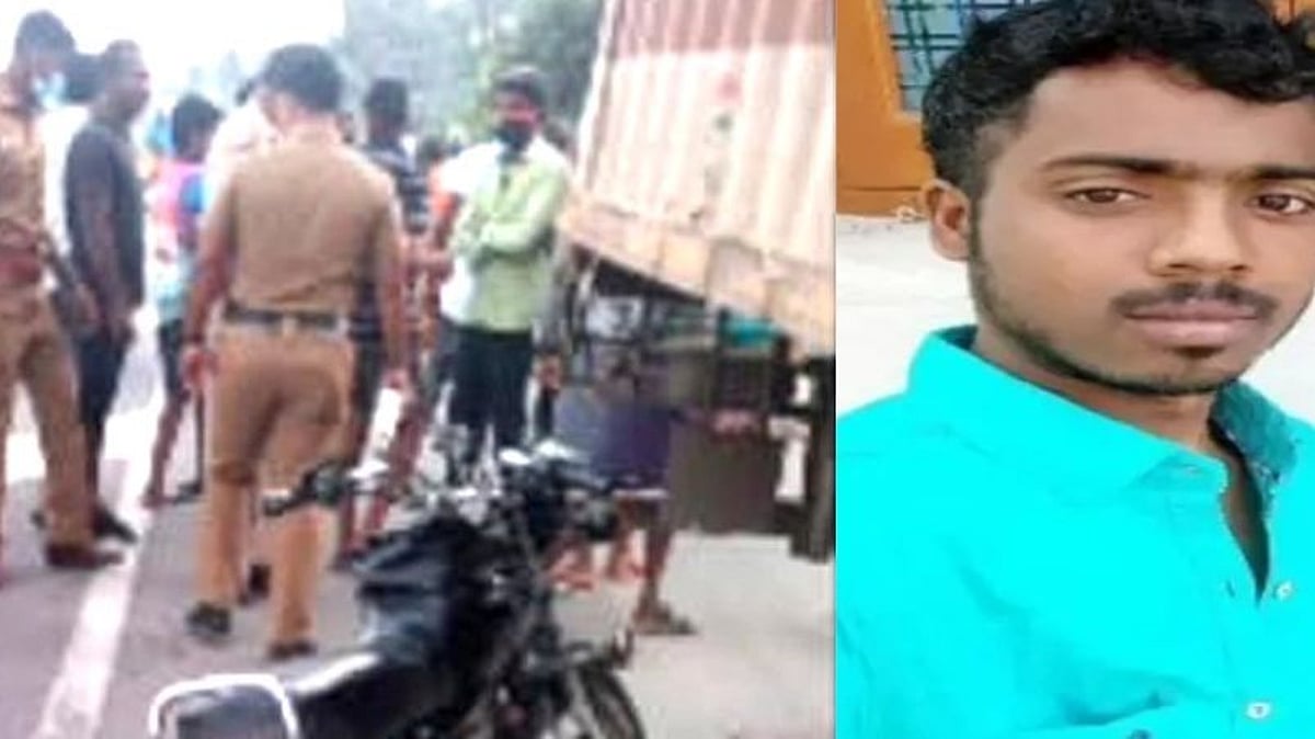 லாரி மீது மோதிய டூவிலர்.. ஒரே நேரத்தில் தந்தையும் 2 வயது மகனும் பலி - சோகத்தில் கிராம மக்கள்!