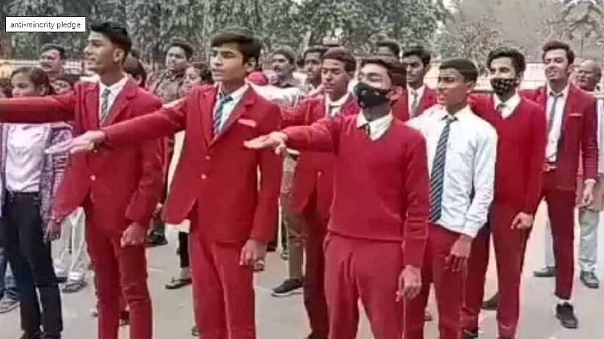 ’இந்து ராஷ்டிராவை எதிர்த்தால் கொலை’ என உறுதிமொழி -பள்ளி மாணவர்களை வைத்து பிரிவினையை உண்டாக்கும் இந்துத்வா