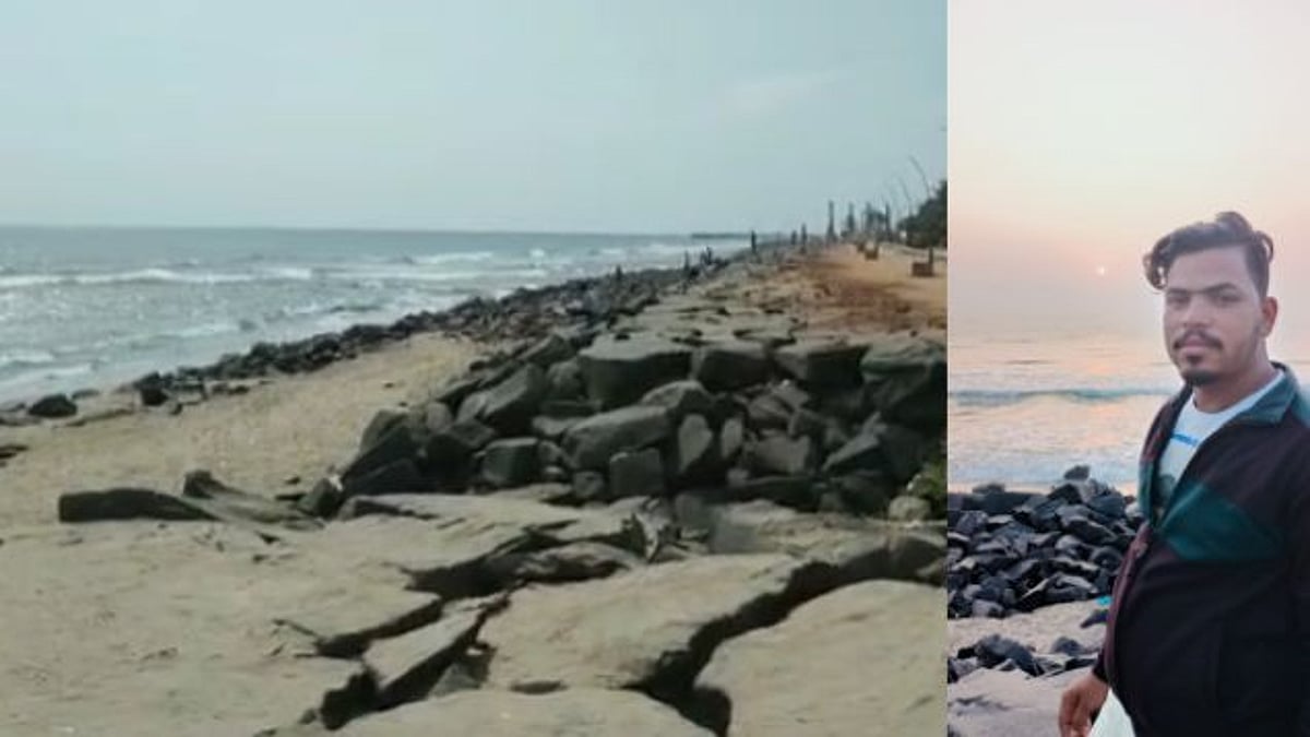 புதுவைக்கு சுற்றுலா வந்தவர் கடல் அலையில் சிக்கி பலி; நண்பர்கள் காப்பாற்றியும் பலனளிக்காததால் பரிதாபம்!