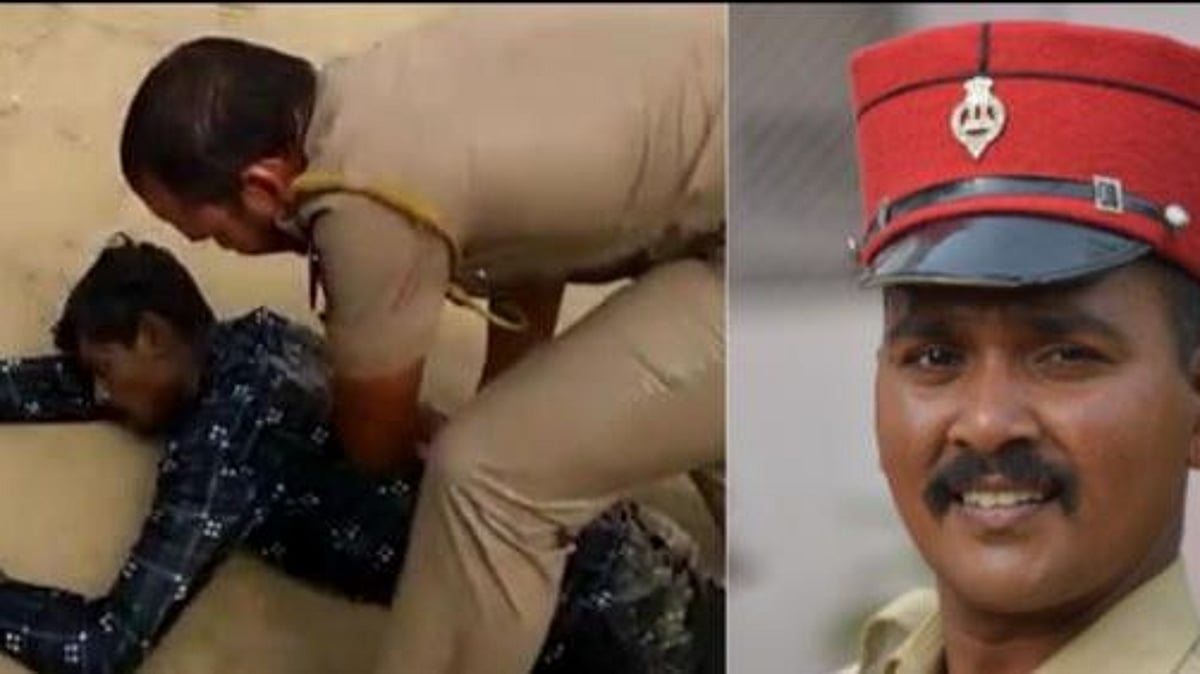 ராட்சத அலையில் இழுத்துச் செல்லப்பட்ட இளைஞர்.. துணிச்சலுடன் உயிரை காப்பாற்றிய போலிஸ் - குவியும் பாராட்டு!