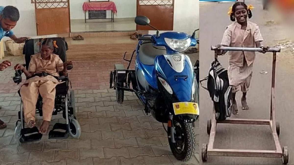 பள்ளிச் செல்ல சிரமப்பட்ட மாற்றுத்திறனாளி மாணவி.. உதவிக்கரம் நீட்டிய தி.மு.க MLA - நெகிழ வைத்த முதல்வர் !