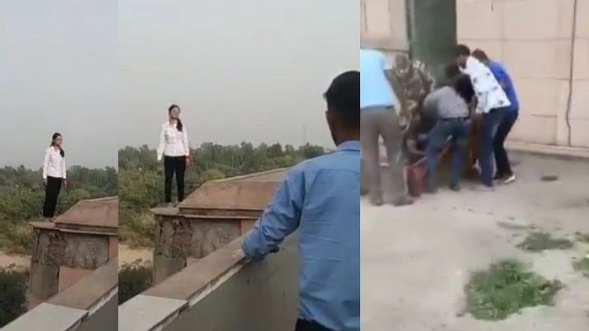 மெட்ரோ ஸ்டேஷனில் இருந்து குதித்த இளம்பெண்.. மின்சார கனவு பாணியில் காப்பாற்றிய CISF: டெல்லியில் பரபரப்பு!