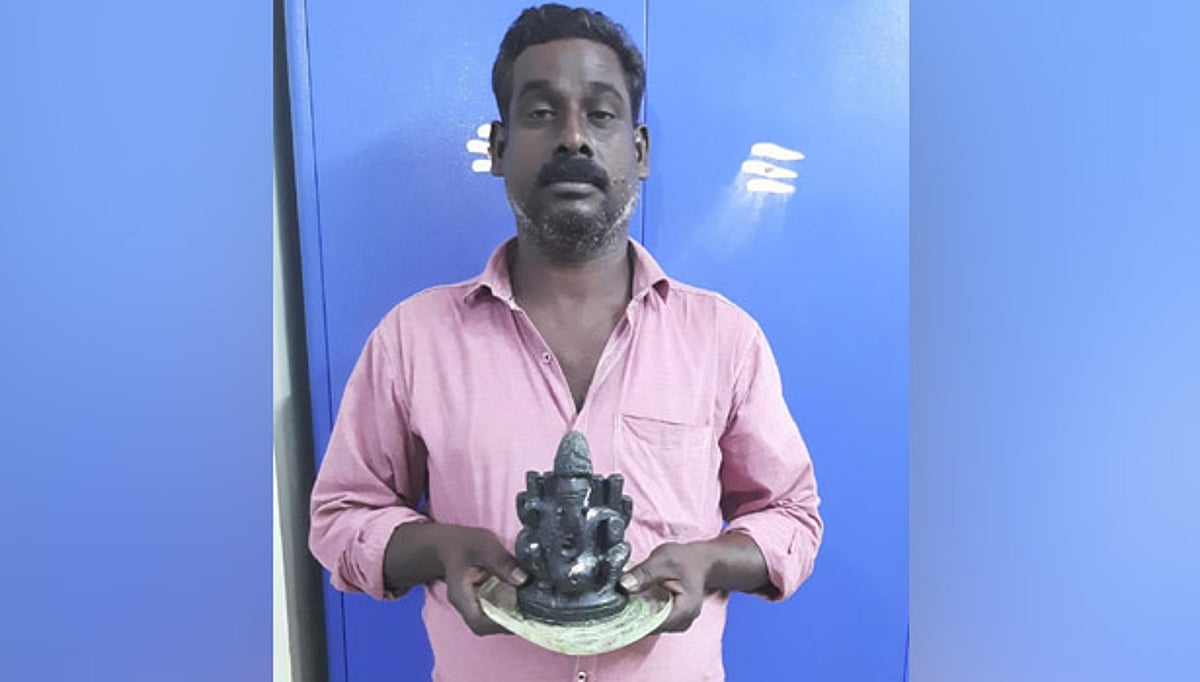 ”அது வெறும் கல்தான்; ஐம்பொன் இல்ல” - 13 லட்சம் கேட்டு ஏமாற்ற முயற்சித்த மாமனார் மருமகன் சிக்கியது எப்படி?